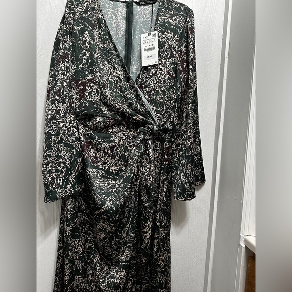 Zara print dress with knot multicolored - Picture 2 of 10